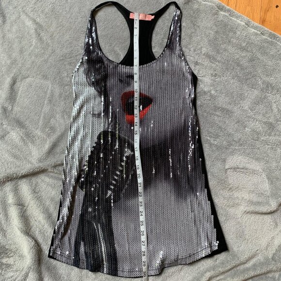 Cyber Y2K Sequined Leisel French Mini Dress - Picture 6 of 8